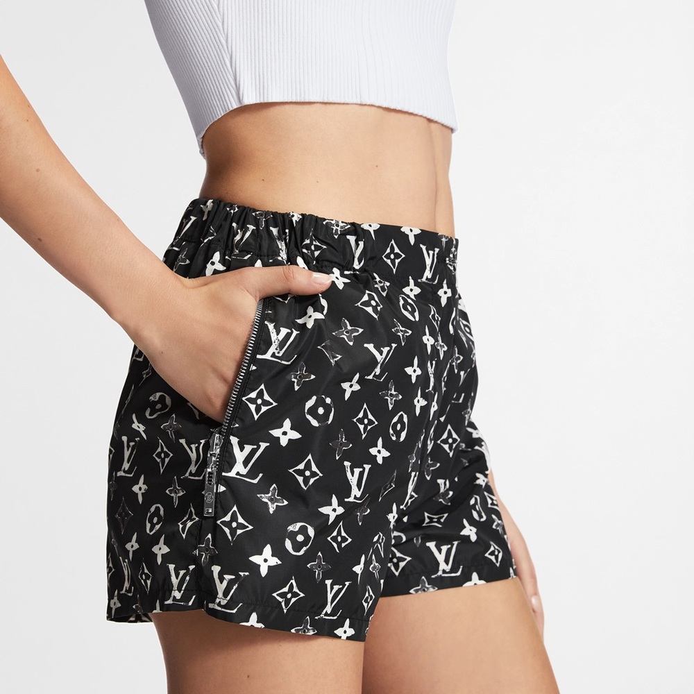 Louis Vuitton stencil effect monogram shorts